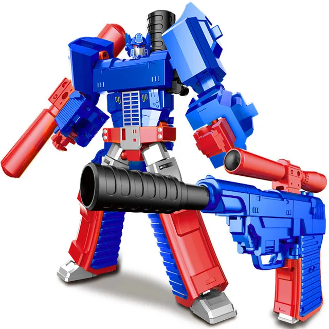 Трансформация сборки пистолет робот военная модель металлический сплав деформации Фигурки Робот мальчики подарок развивающие игрушки для детей - Цвет: B
