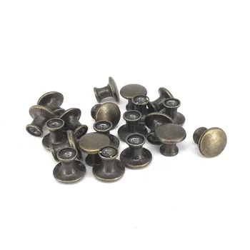 

20PCS 15mm*13mm Antique Bronze Mini Jewelry Box knobs Drawer Cabinet Dresser Wooden Case Doll House Handle Pull with screws