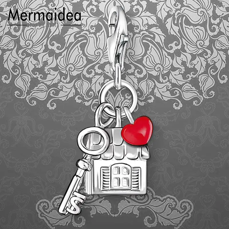 

Love House Charms Pendant Fashion Jewelry 925 Sterling Silver Romantic Gift For Women Girls Pet Fit Bracelet Necklace Bag 2018