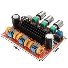 TPA3116 2.1 Channel Digital Amplifier Audio Board TPA3116D2 Subwoofer Speaker Amplifiers 2*50W+100W DC12-24V Amplificador DIY tpa3116 2 1 digital audio amplifier board tpa3116d2 subwoofer speaker amplifiers dc12v 24v 2 50w 100w