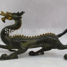 Xd 001337 Китайская народная Классическая медная бронзовая позолота приносящий удачу статуя летающего дракона