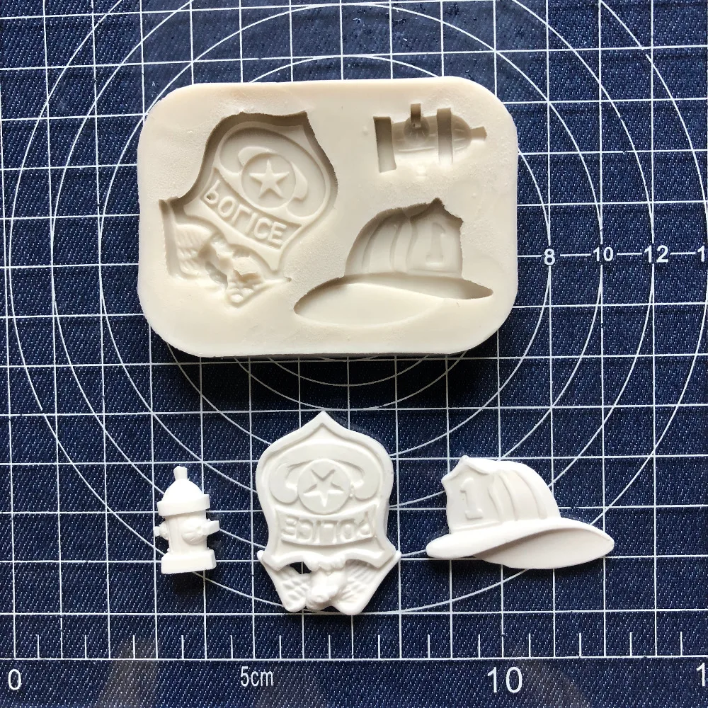 

Cake Tool 1 pc fireman police hat cap Silicone Mold Sugarcraft Chocolate fondant tool sugarcraft mould