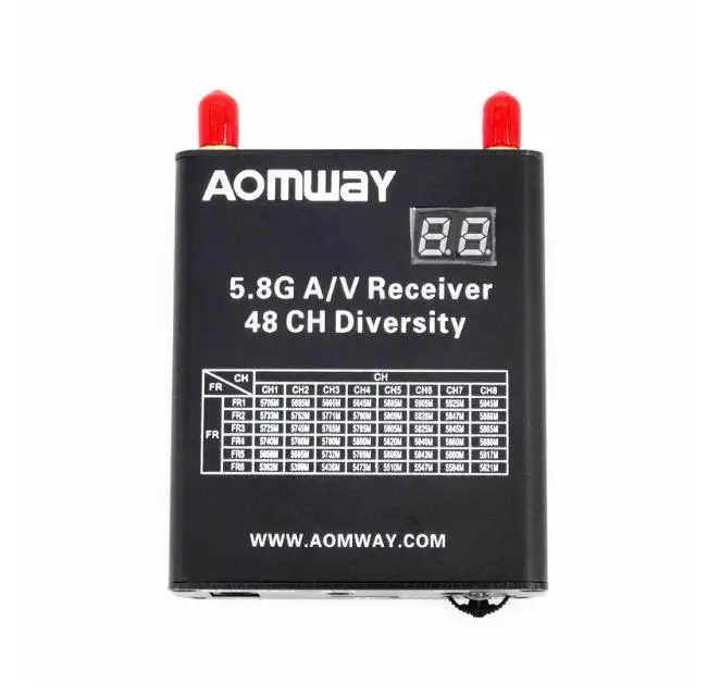 bilder für 2017 neue Aomway 5,8G 48CH AV Audio/Video Doppel Empfänger DVR Recorder w/Kabel für FPV Quadcopter Drone bilder für 2017 neue Aomway 5,8G 48CH AV Audio/Video Doppel Empfänger DVR Recorder w/Kabel für FPV Quadcopter Drone
