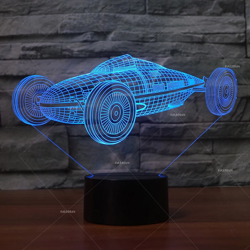 

Car Addiction 3d concept car design night lights 7 changing colors led lamp funny toy for kids room decor Easter Christmas gift