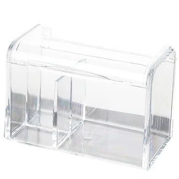 

CSS Dust Proof Cosmetics Organizer For Cotton Acrylic Makeup Box Organizer Storage Containers For Cosmetics Pads Holder With L