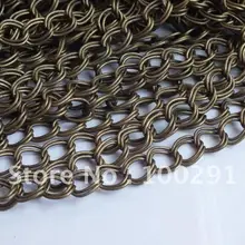 100 м/лот 7x8 мм Античная бронзовая цепь для ювелирных изделий ожерелье Никель бесплатно