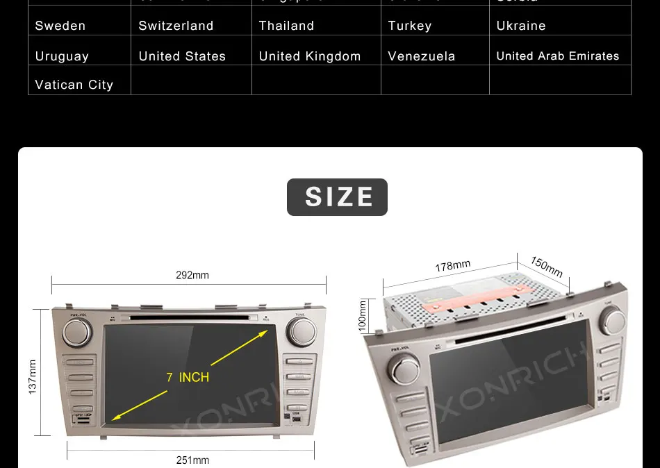 Excellent 2 Din Car DVD Multimedia Player For Toyota Camry 2007 2008 2009 2010 2011 Aurion GPS Navigation Head Unit Stereo Radio Audio BT 18