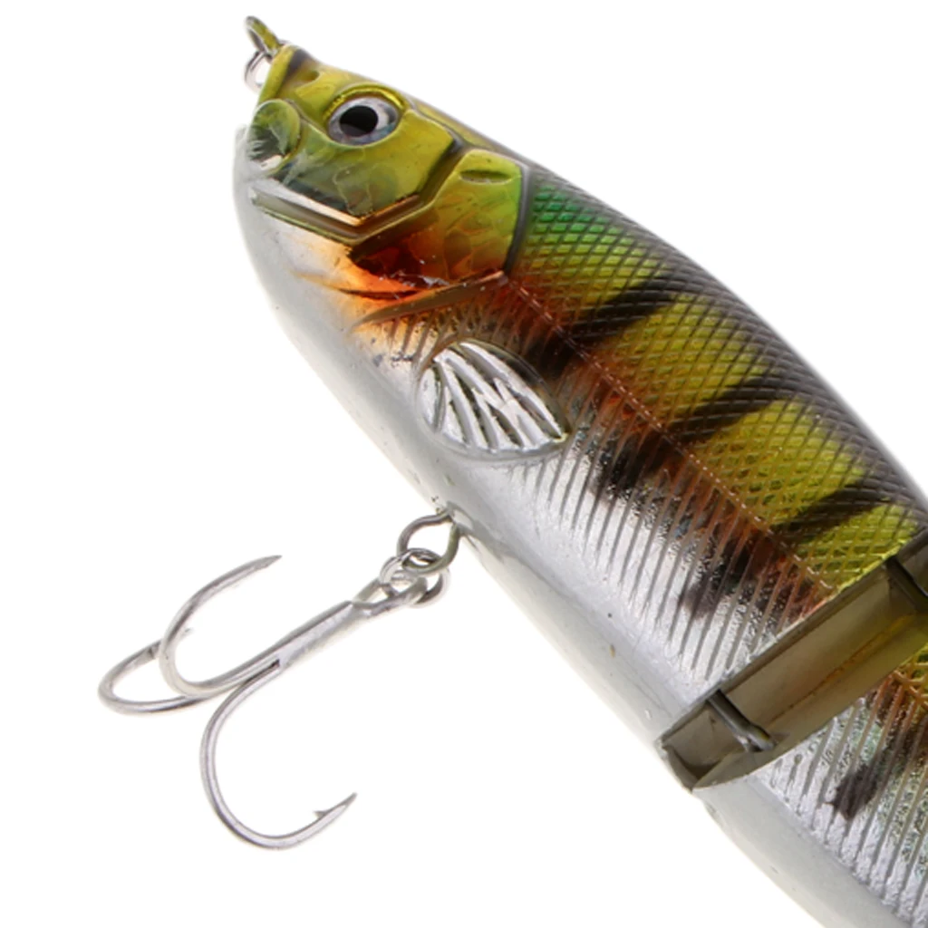 Artificial Bait Fishing 2-Section Multi Jointed Fishing Lures Swimbait with 2 Treble Hooks Minnow Crankbait Artficial Soft Bait