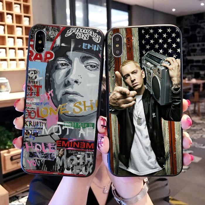 

Legend rapper Eminem Soft TPU Silicone Back Cover Phone Case For iPhone XS 6 6S Plus 7 7 Plus 8 8 Plus 5 55 SE X XS MAX XR Case