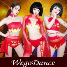 Новая женская рекламная одежда DS представление группа Черлидинга вечерние костюмы ГОГО танцора