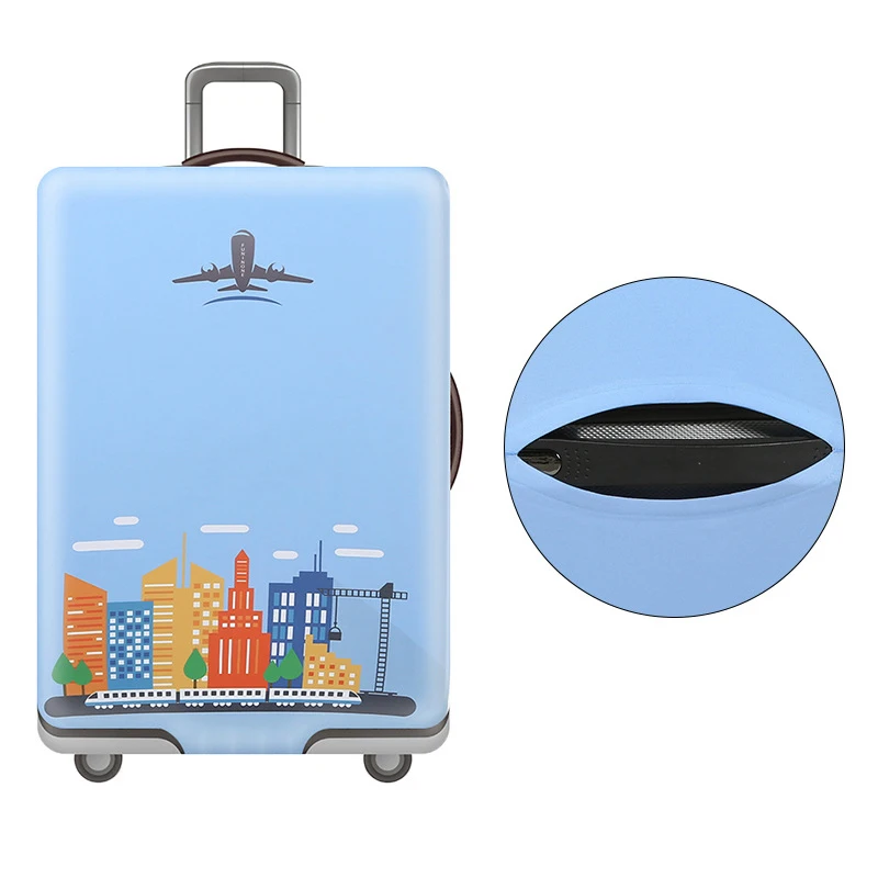 Простой незаметный защитный чехол для чемоданов на колесиках, водонепроницаемые эластичные чемоданы, пылезащитные дождевики