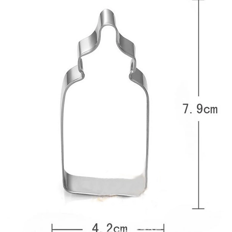 Милые детские формы для печенья, набор из нержавеющей стали, ткань, нагрудник, бутылочки для кормления, бисквит, резак для дома, сделай сам, украшение для печенья, форма