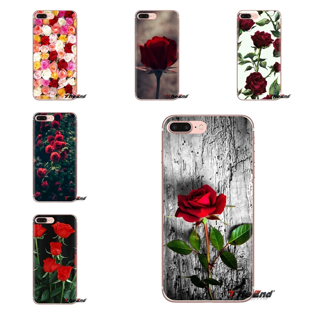 For Samsung Galaxy J1 J2 J3 J4 J5 J6 J7 J8 Plus 2018 Prime 2015 2016 2017 Silicone Case Cover Beautiful Garden Red Roses Flowers |