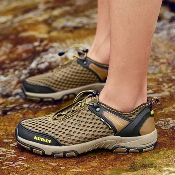 

2018 Outdoor Sport shoes men Brand Hiking Shoes Sneakers men shoes Trekking Mountain Climbing Walking Anti-skid Off-road