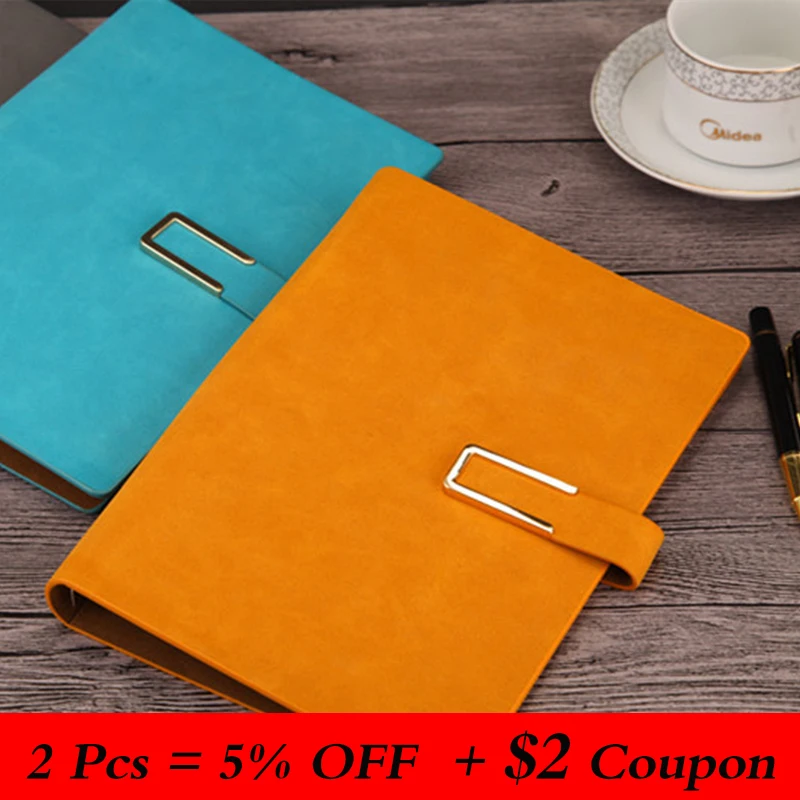 

A5 Loose-leaf Notebook Imitation Leather PU Business Stationery Notebook Conference Record Book Planner Portable