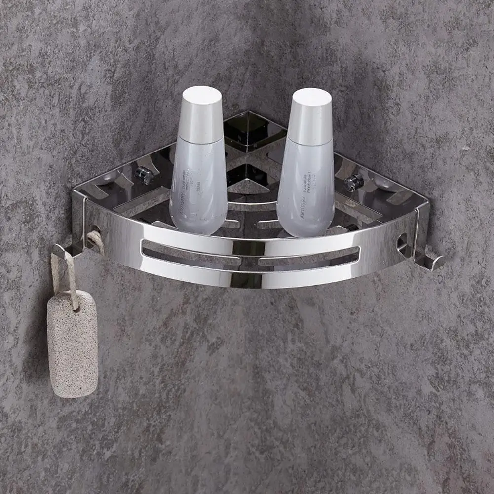 LanLan однослойный держатель для ванной комнаты из нержавеющей стали, органайзер, украшение для дома - Цвет: Triangle