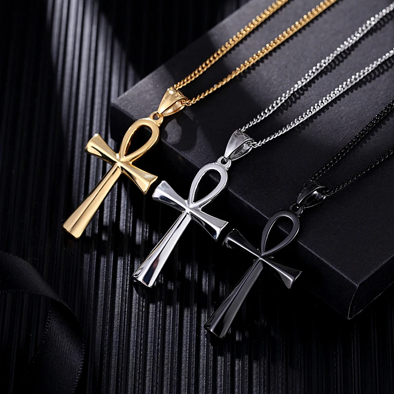 

fashion women necklace cross lovers' pendant stainless steel pendant bijoux femme women men jewelry silver necklaces & pendants
