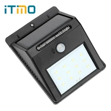 ITimo наружное освещение 12 светодиодов аварийный датчик движения Солнечная настенная лампа