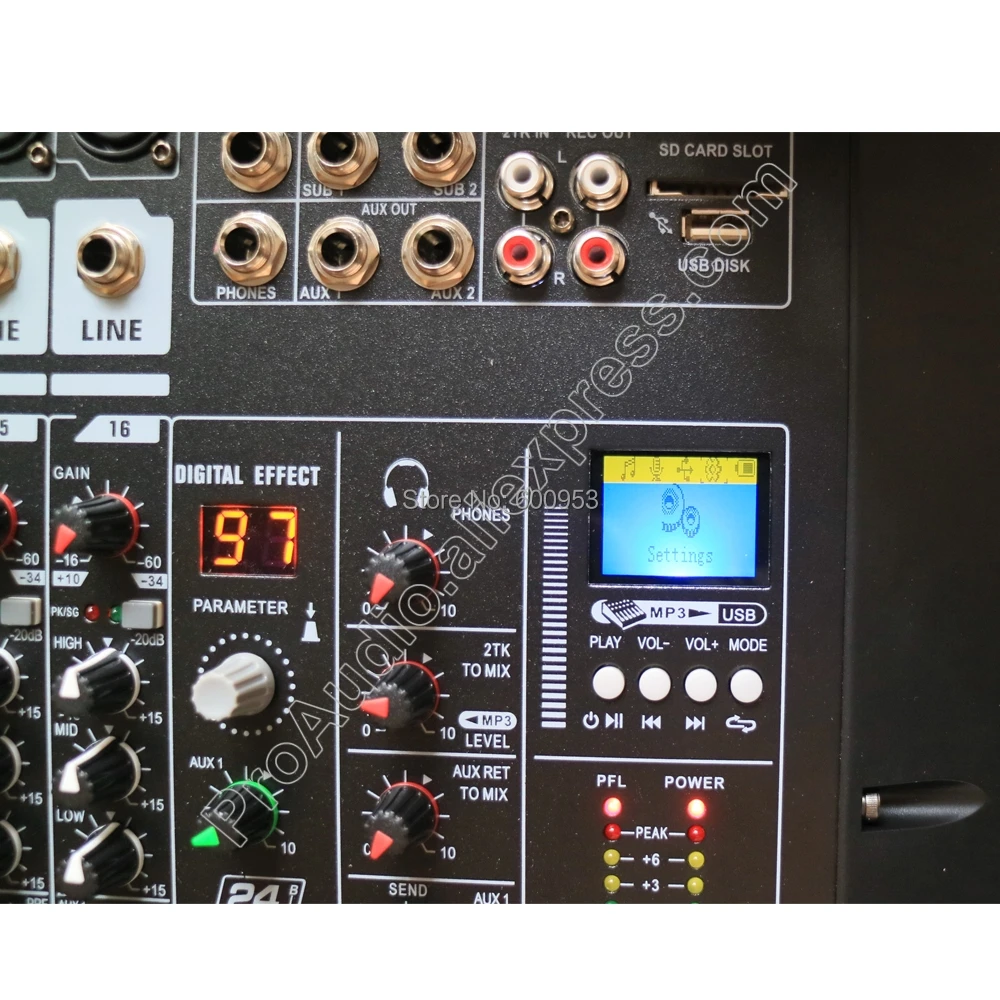 MICWL Professional 12 Channel Double Group Audio Sound Mixer Mixing Console with DSP AUX 48V USB TX122