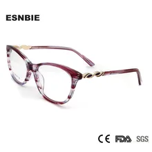 ESNBIE, ацетатные женские очки,, украшение, роскошные очки для глаз, оправа для женщин, очки, кошачьи, оптические, lunette de vue femme