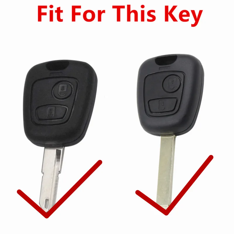 FLYBETTER чехол из натуральной кожи с 2 кнопками для Peugeot 206/306/307/408/406 Citroen C2/C3/C4/C5/C8/Picass