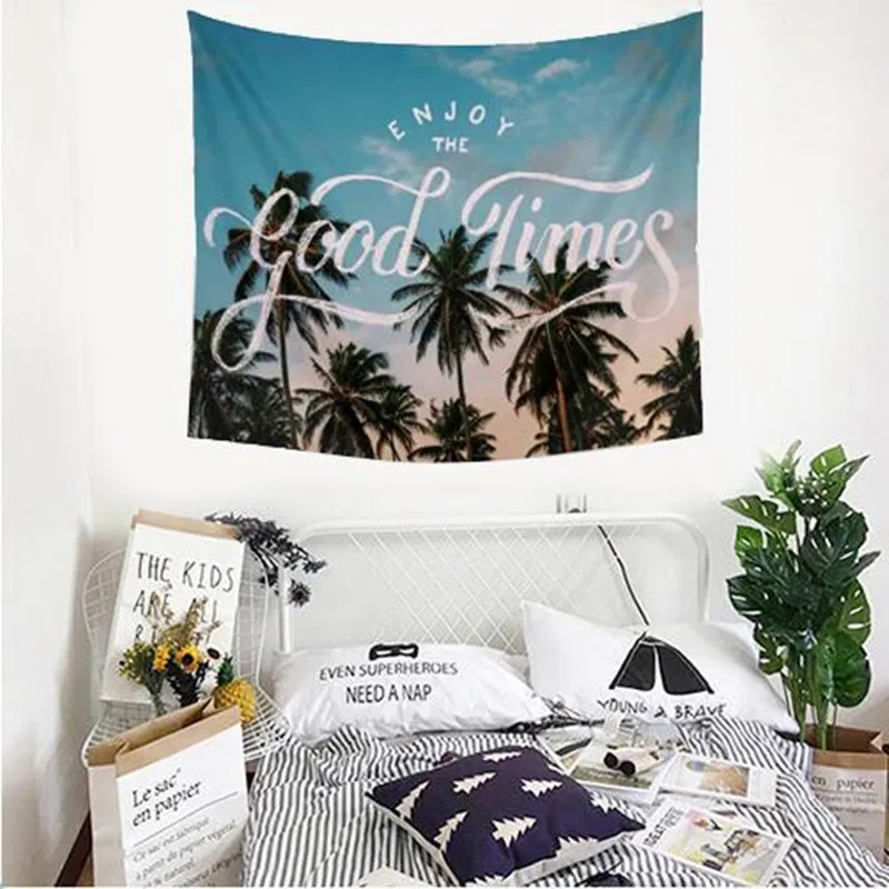 Home Decor Северный лес гобелен из полиэстера ткань Настенное подвесное покрывало Boho двери Шторы занавеска для общежития домашние декоративные предметы