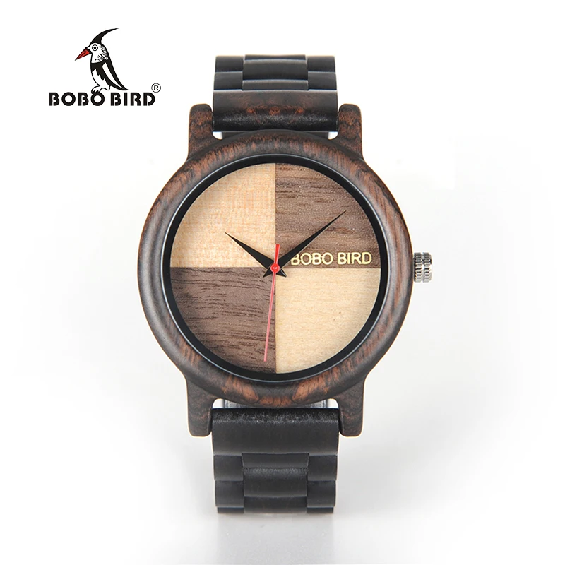 BOBO BIRD 2017 New Arrival V-N07 Mens Watches Top Brand Luxury High Quality All Wood Quartz Wristwatch in Gift Box Relogio