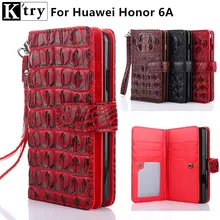 K’try for Huawei Honor 6A Case Cover Luxury Leather With Silicone Full Protect Wallet Flip Cover For Huawei Honor 6A Fundas