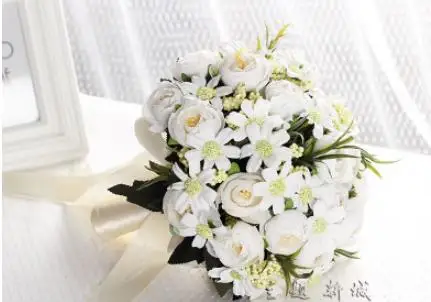 Голубое романтическое свадебное украшение в виде свадебного букета Свадебные цветы букеты невесты 188