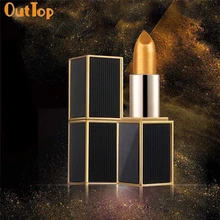OutTop Love beauty Женская Сексуальная Косметика для макияжа металлическая Золотая губная помада 170328 Прямая поставка