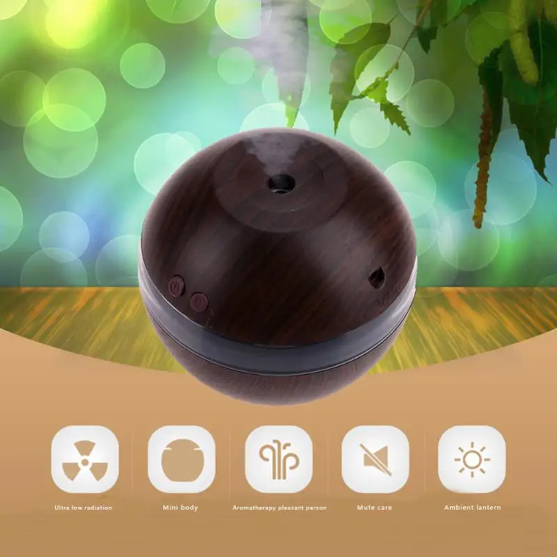 

Mini USB Wooden grain Ultrasonic Air Humidifier Portable Aromatherapy Machine Mist Maker fogger Air Purifier for Home Office Car