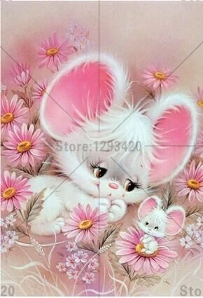 

New lovely rabbit diy 5d diamond embroidery for child cross stitch diamond painting mosaic home decor cartoon needlework