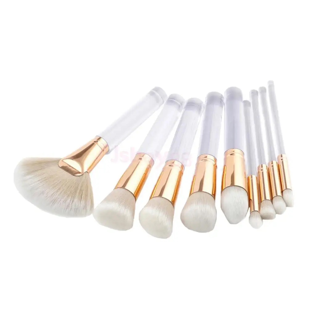 9x Makeup Brush Set Professional Nylon Powder Foundation Blending Blush
