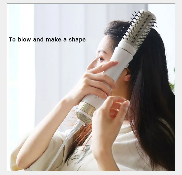Кудрявое устройство для волос Многофункциональный Фен Выпрямитель для волос 3 шестерни 6 щетка стиль diy завивка волос воздуходувка