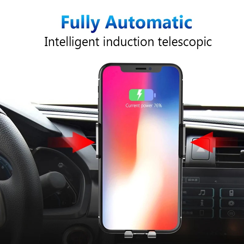 ! ACCEZZ 2 в 1 беспроводная Быстрая зарядка 5 Вт 10 Универсальная для iPhone 8 X XS Xiaomi 7 Авто