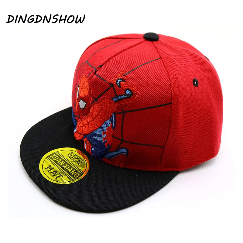 

[DINGDNSHOW] 2019 Fashion Baseball Cap Snapbacks Cartoon Hip Hop Cap Kids Cotton Flat Hat for Boys and Girls