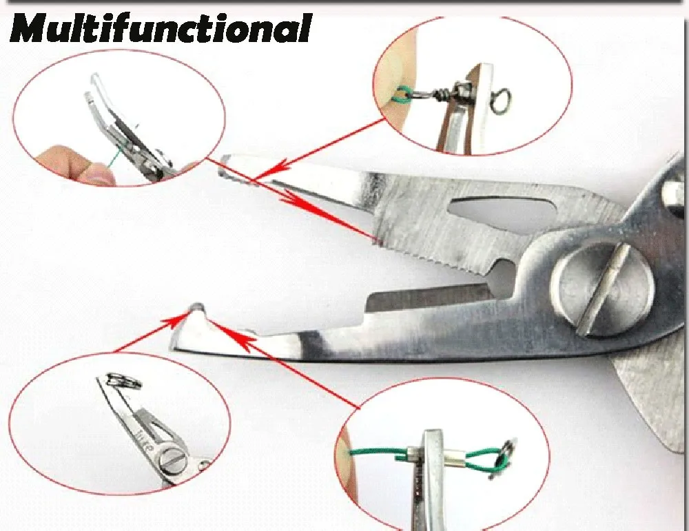 Рыболовные ножницы из нержавеющей стали, плоскогубцы, леска, резак, приманка, инструмент для удаления крючков, снасти, Наборы инструментов, Аксессуары для рыбалки, плоскогубцы