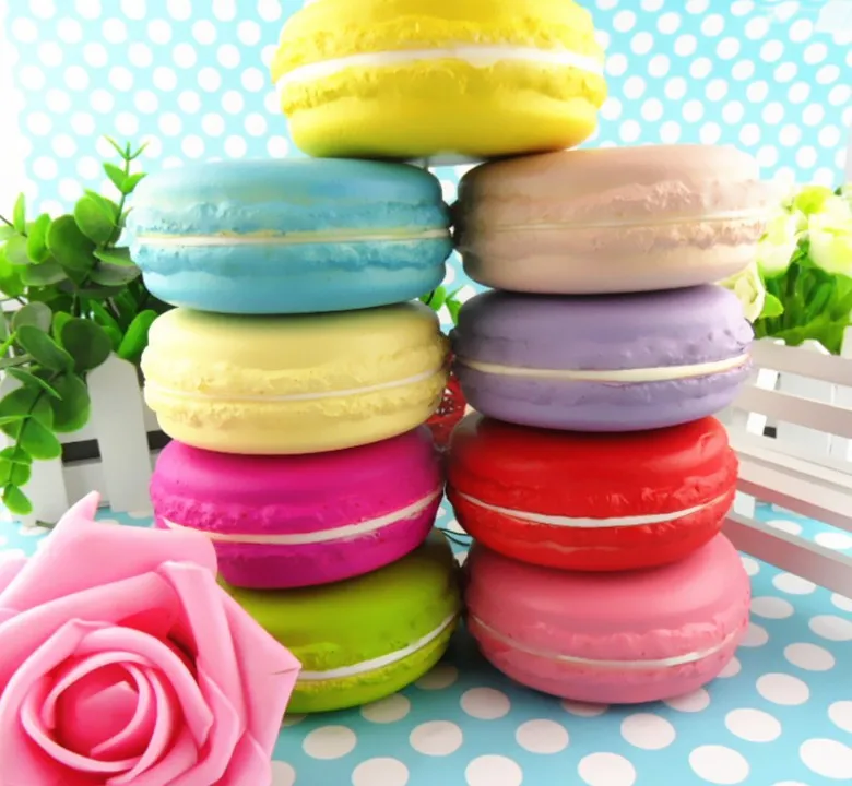 20pcs-SALE jumbo Macaroon 8 см кавайный мягкий конфетный цвет Редкие Большие Булочки смешанные цвета сжимаемые игрушки orderv