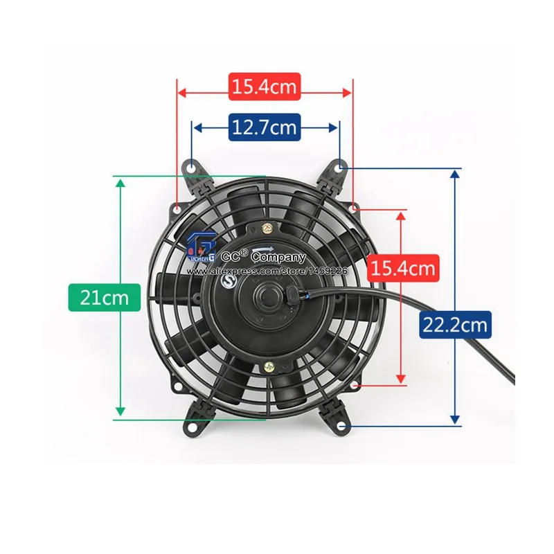 Универсальный 8 дюймов вентилятор тонкий Электрический вентилятор для охлаждения радиатора 12V 24V для A/C AC улица/крысы/Hot Rod Классический Мышц автомобильный конденсатор