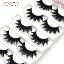 YOKPN перекрестный острый конец накладные макияж ресниц естественные толстые поперечные копченые длинные сценический Макияж Поддельные ресницы