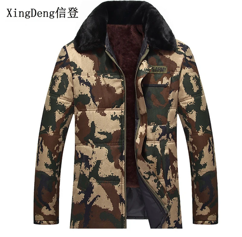 

XingDeng 2018 New Waterproof cotton Jackets Men Hooded Military Camouflage fashion Winter Warm Jacket Army Outerwear top Coat