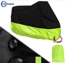 L XL 2XL 3XL 4XL 190T Black+Green Motorcycle Cover UV Protector Waterproof Rain Dustproof Anti-theft Motor Cover with Lock Holes