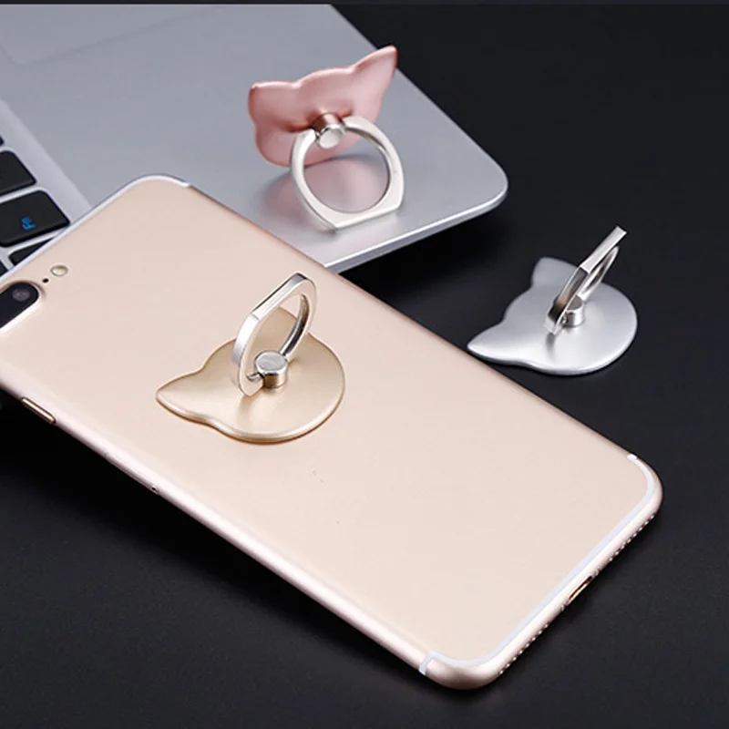 Finger Ring Holder For Mobile Phone Lovely Cat Stand Holder For Samsung iPhone 7 8 plus X XS XR MP3 Car Mount Phone Accessories