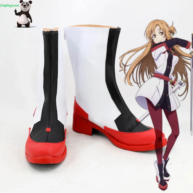 剣アートオンライン序スケール結城アスナ結城アスナ映画コスプレ靴ロングブーツ新加入カスタムメイドcosplaylove Shoes Aliexpress