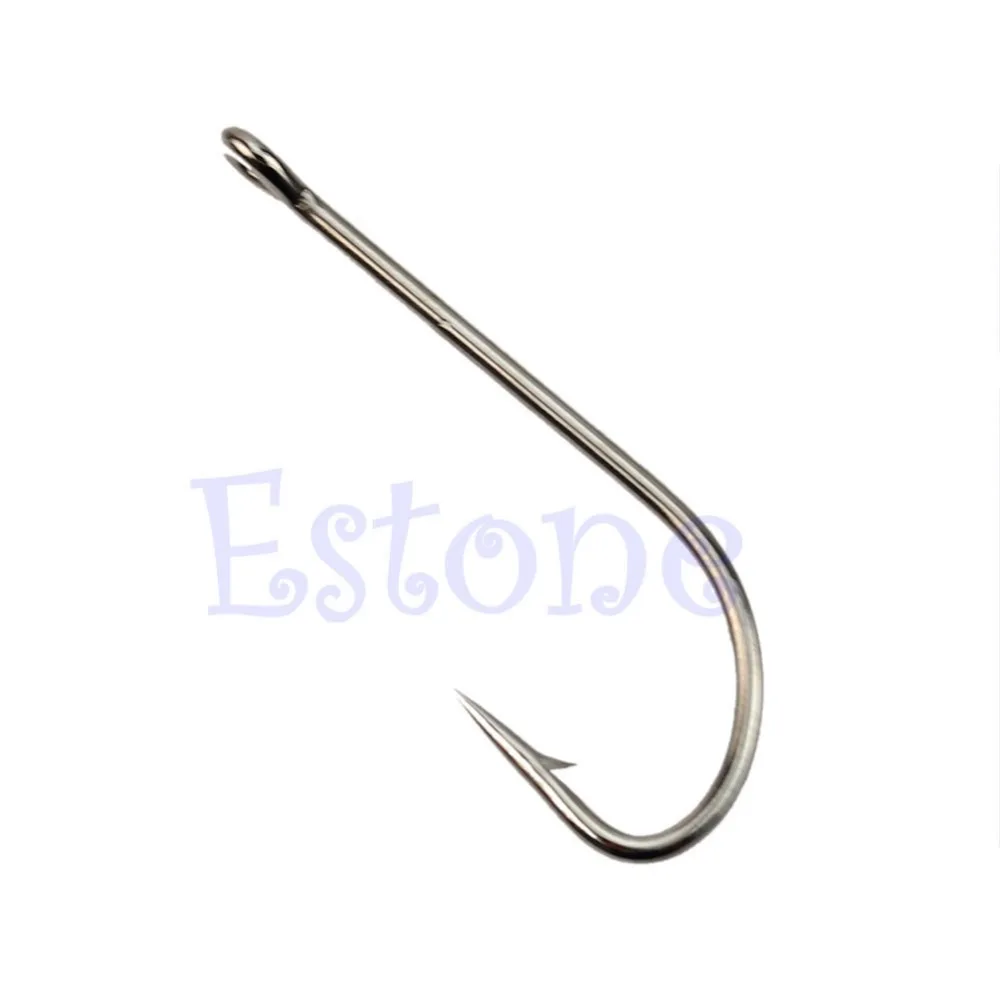 

100pcs/lot Hook Jig Big Fishing Hooks White HIgh Carbon Steel Fishook