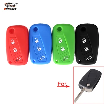 

DANDKEY 3 Buttons 20x Silicone Car Key Case Cover For FIAT /Panda /Stilo /Punto /Doblo /Grande /Bravo 500 Ducato /Minibus