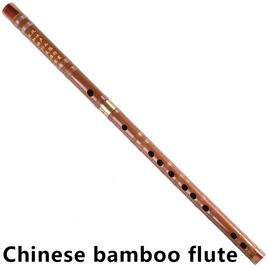 Flûte Dizi traditionnelle chinoise en bambou fabriquée à la main Key G Double Insert 