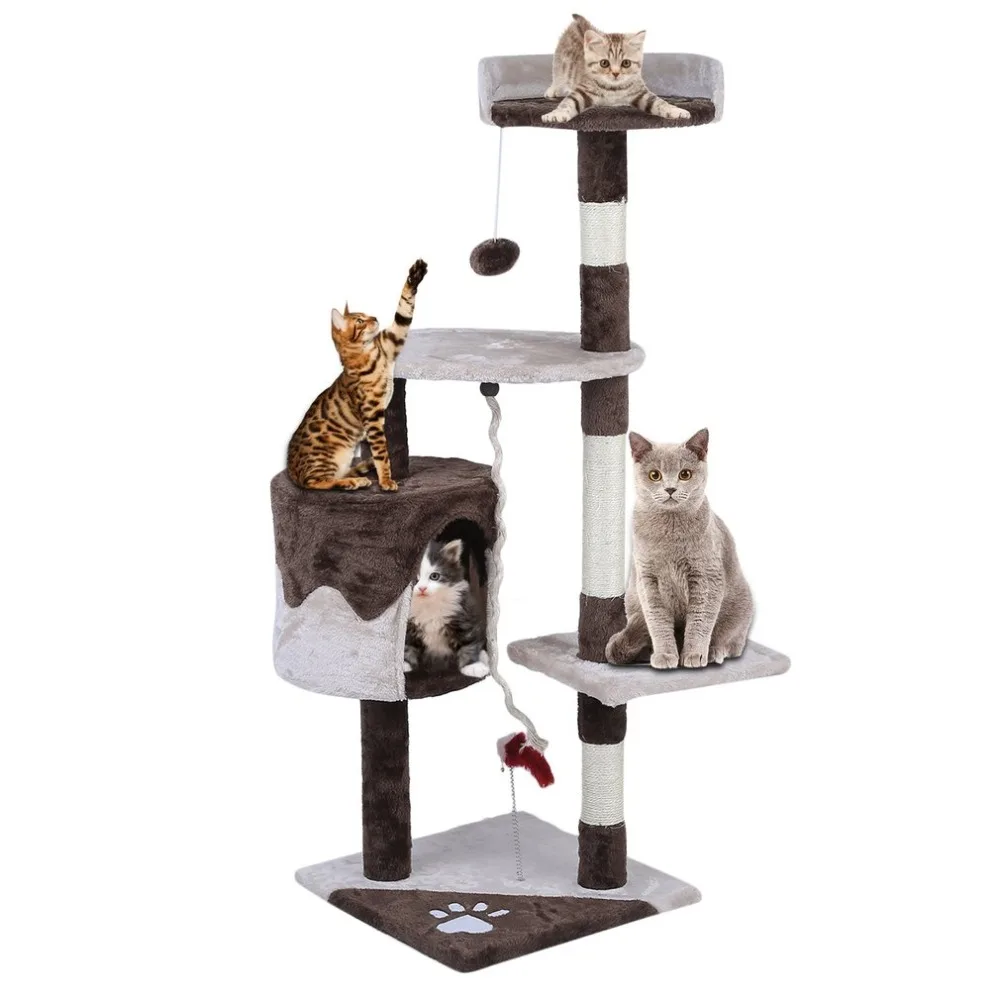 112CM Height Cat Tree Tower Condo Scratcher Posts Climbing Tree Pet Kitten Play Frame House Hammock Protecting Home Furniture 112CM Height Cat Tree Tower Condo Scratcher Posts Climbing Tree Pet Kitten Play Frame House Hammock Protecting Home Furniture