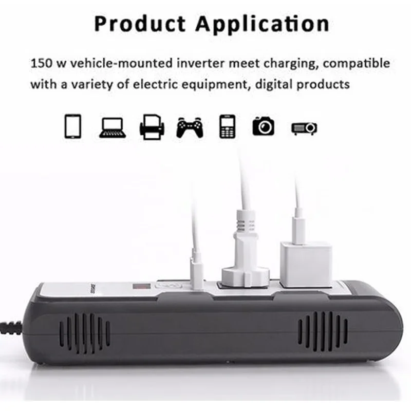 BRIDAN 150 Вт Мощность инвертор DC 12 В к AC 220 автомобиль Напряжение USB Dual конец инверсор