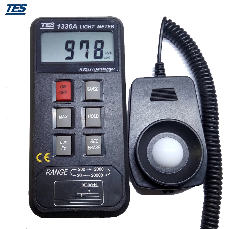 TES-1336A экспонометр RS232-0~ 20000 datalogging